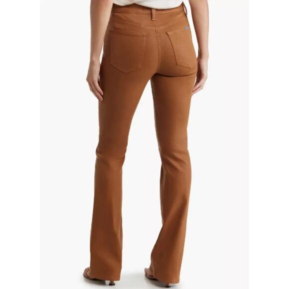 New ~ JOE'S JEANS ~ High-Rise Coated Caramel Bootcut Jeans Size 26 - Picture 2 of 7